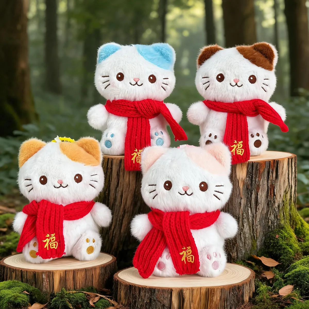 兴隆玩具A15446围巾小猫挂件(硅胶绳)1111毛绒产品,适合电玩城机台陈列