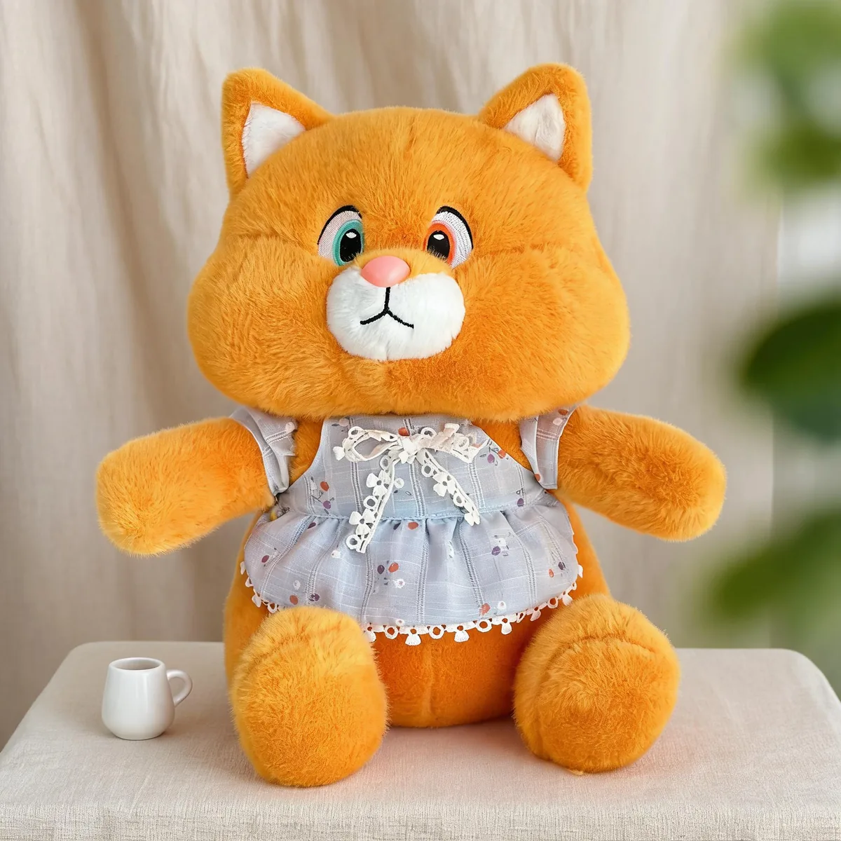 兴隆玩具A17425橘芙猫猫毛绒产品，适合电玩城机台陈列